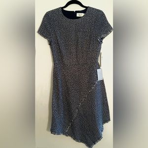 NEW: Eliza J Navy and White Cap Sleeve Dress: Size 6